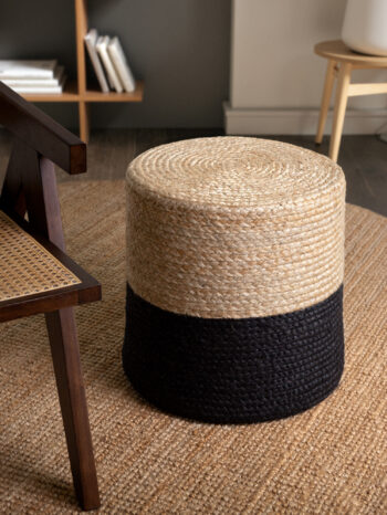 Hanse Home Sedací vak JUTTA POUF 106237 Beige/Black - 40x40 cm