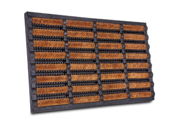 Hanse Home, Vonkajšie čistiaci rohožka Mix Mats Brushes 105647 Black Cocos – na von aj na doma, 45x75, hnedá, exteriér
