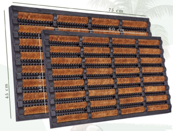 Hanse Home, Vonkajšie čistiaci rohožka Mix Mats Brushes 105647 Black Cocos – na von aj na doma, 45x75, hnedá, exteriér