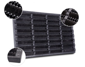 Hanse Home, Vonkajšie čistiaci rohožka Mix Mats Brushes 105648 Black – na von aj na doma, 45x75, čierna, exteriér