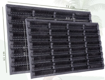 Hanse Home, Vonkajšie čistiaci rohožka Mix Mats Brushes 105648 Black – na von aj na doma, 45x75, čierna, exteriér