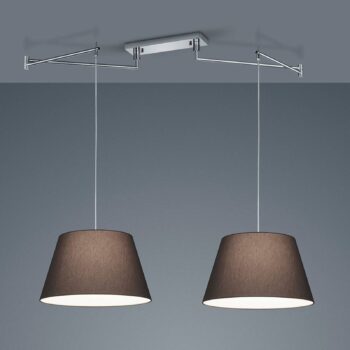 Helestra Certo závesná lampa kužeľ 2-pl., antracit