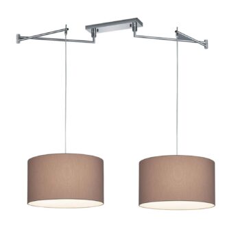 Helestra Certo závesná lampa valec 2-pl., mocca