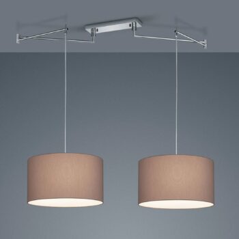Helestra Certo závesná lampa valec 2-pl., mocca
