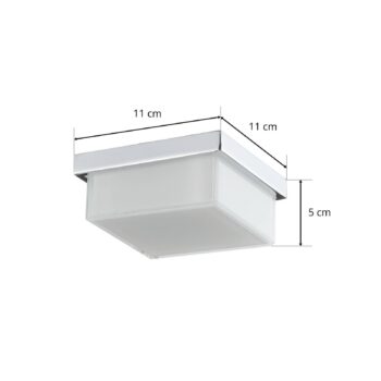 Helestra Cosi stropné LED svietidlo chróm 11x11 cm