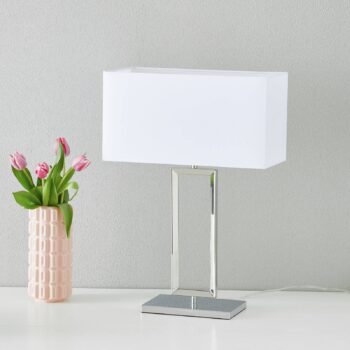 Helestra Enna 2 textilná stolová lampa výška 53 cm