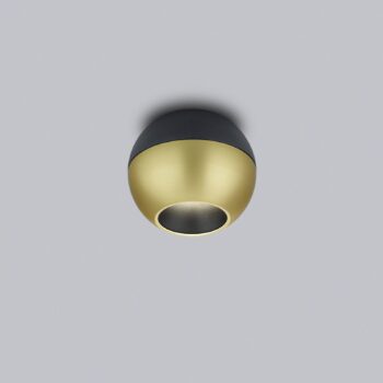 Helestra Eto LED svetlá Ø 10 cm 927 zlatá – čierna