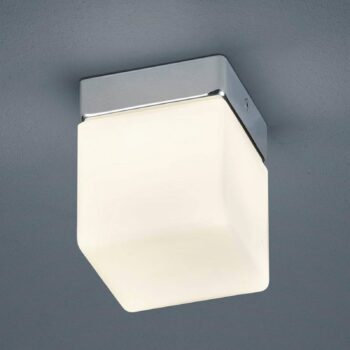 Helestra Keto stropné LED svetlo, kocka, chróm