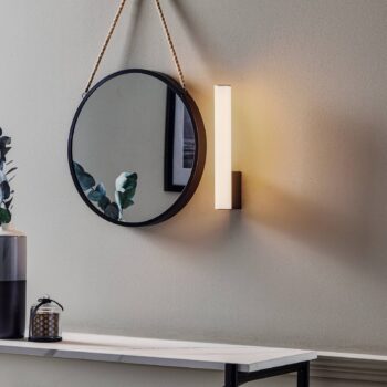 Helestra Loom zrkadlové LED svietidlo čierne 30 cm