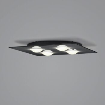 Helestra Nomi LED svetlo 38x38 cm stmieva čierna