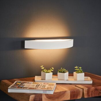 Helestra Yona – nástenné LED svetlo, biele 37,5 cm