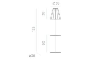 Helga 165 exteriérová stojacia lampa