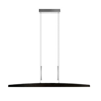 HerzBlut Arco LED závesná lampa jaseň dub drevené uhlie 130cm