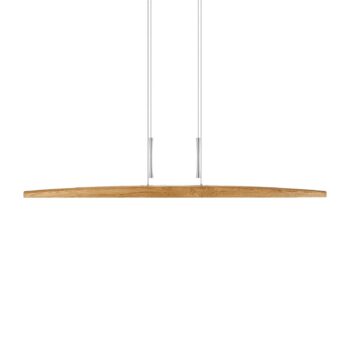 HerzBlut Arco LED závesná lampa olejovaný dub 170cm