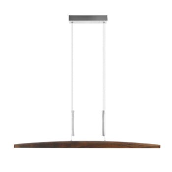 HerzBlut Arco LED závesná lampa olejovaný orech 130cm