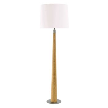 HerzBlut Conico, stojaca lampa biela dub olejovaný