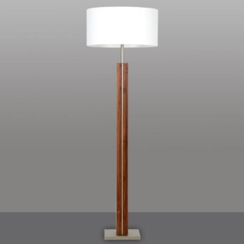 HerzBlut Dana stojaca lampa, orech, biely