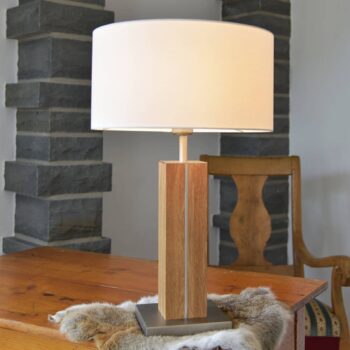 HerzBlut Dana stolná lampa olejovaný dub 56 cm