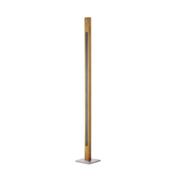 HerzBlut LED stojacia lampa Karl G, drevo/granit, stmievateľná