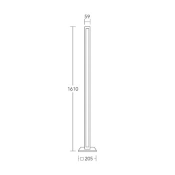 HerzBlut LED stojacia lampa Karl K, drevo, stmievateľná, 161 cm