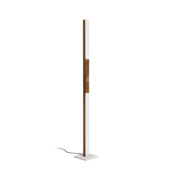 HerzBlut LED stojacia lampa Lana del bianco, drevo, stmievateľná
