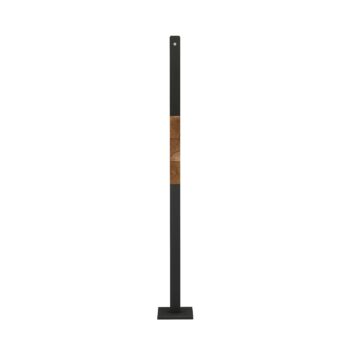 HerzBlut LED stojacia lampa Lana del nero, drevo, stmievateľná