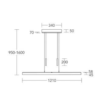 HerzBlut LED závesná lampa Leonora, 121 cm, drevo, stmievateľná
