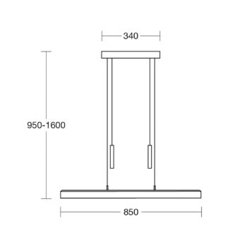HerzBlut LED závesná lampa Leonora, 85 cm, drevo, stmievateľná