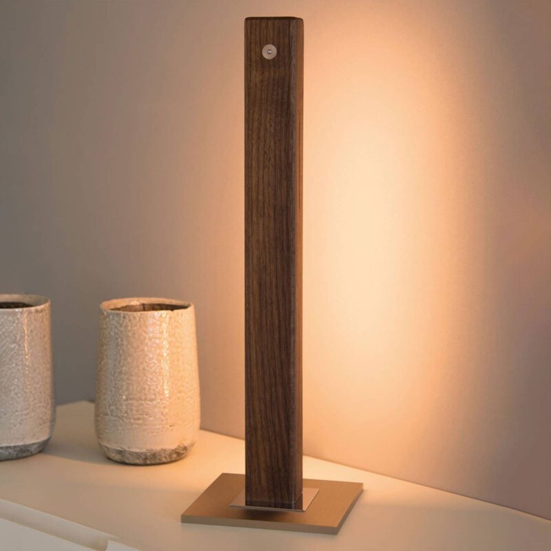 HerzBlut Leonora stolná LED lampa orech HerzBlut Leonora stolná LED lampa orech