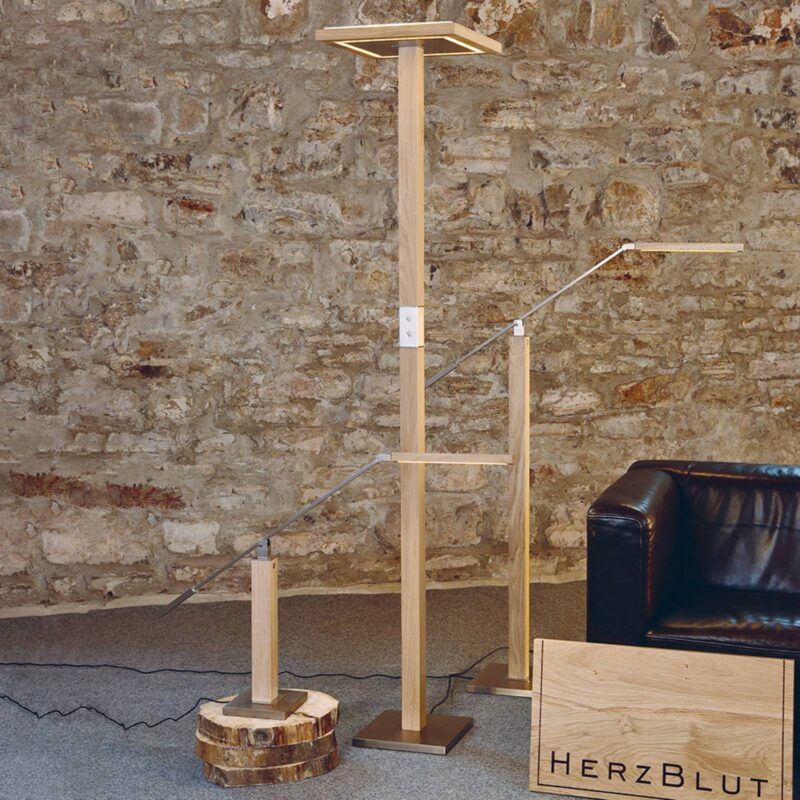 HerzBlut Leonora stolná LED lampa prírodný dub HerzBlut Leonora stolná LED lampa prírodný dub