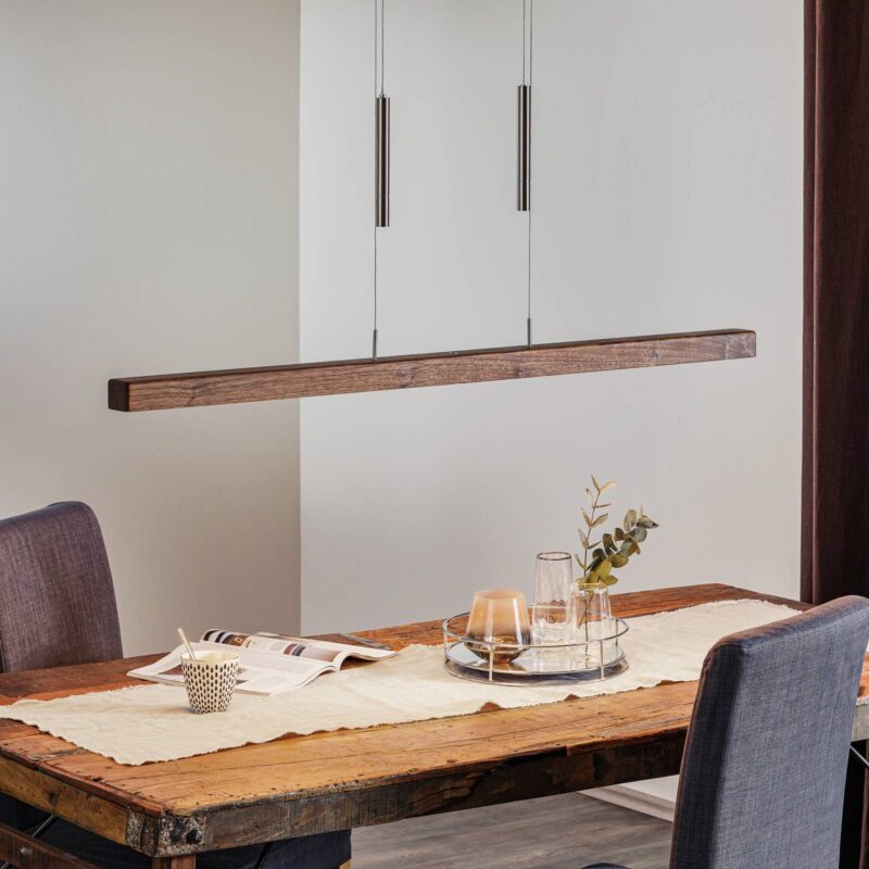 HerzBlut Leonora závesná lampa Down 121 cm orech HerzBlut Leonora závesná lampa Down 121 cm orech