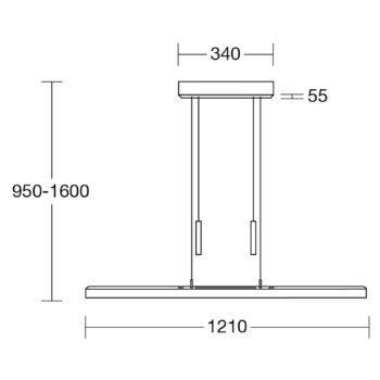 HerzBlut Leonora závesná lampa Up&Down 121 cm