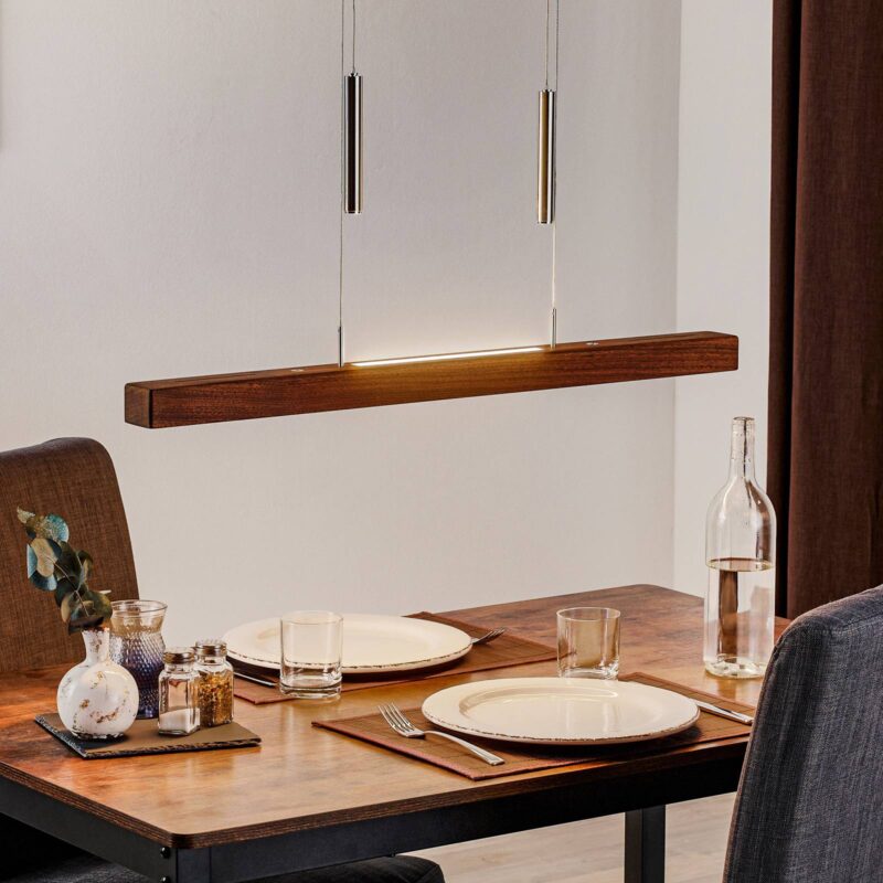 HerzBlut Leonora závesná lampa Up&Down 85cm orech HerzBlut Leonora závesná lampa Up&Down 85cm orech