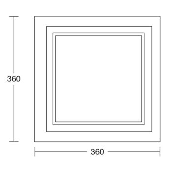 HerzBlut Otto O stropné svietidlo štvorec orech
