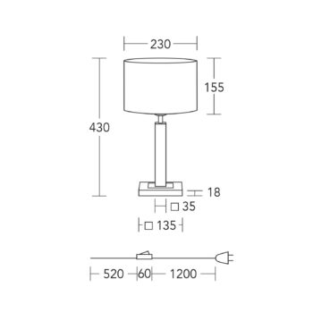 HerzBlut stolová lampa Titos, drevo, biela, výška 43 cm, E27