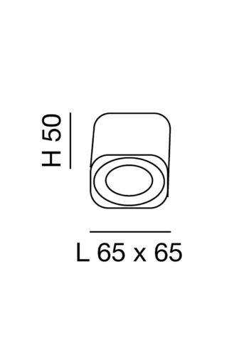 Hranaté LED svietidlo Downlight Palmi antracitové