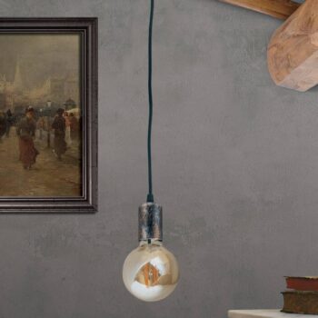 Hrdzavohnedá závesná lampa Rati