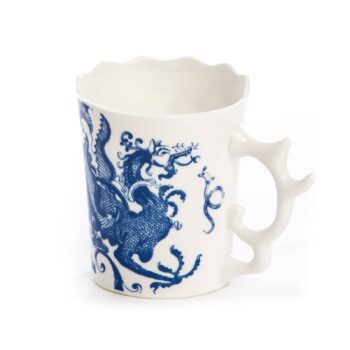 Hrnček SELETTI Hybrid Procopia, biely, 350 ml, porcelán
