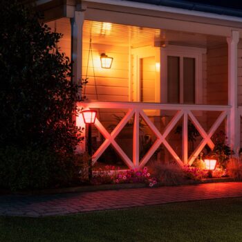 Hue White+Color Econic nástenné svietidlo dole