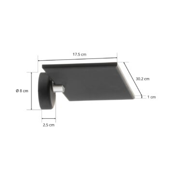 ICONE GiuUp nástenné LED svetlo 20W, čierna