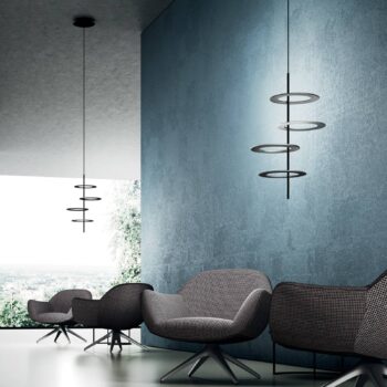 ICONE LED závesné svetlo Hula Hoop S4 - 4 disky