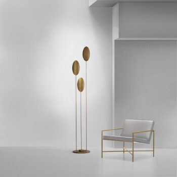 ICONE Masai stojacia LED lampa 927 3-pl. bronzová