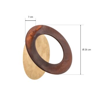 ICONE Vera LED nástenné svietidlo 930 Ø26cm zlatá/hrdzavá