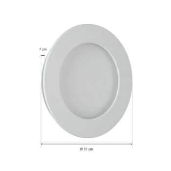 ICONE Vera LED nástenné svietidlo 930 Ø31cm biela/biela