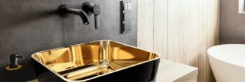 INVENA - Podomietková nástenná batéria GLAMOUR čierna BP-02-U04-V