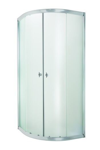 INVENA - Sprchovací kút štvrťkruh MARBELLA, profil: chróm, sklo frosted 80x80cm AK-46-181-O