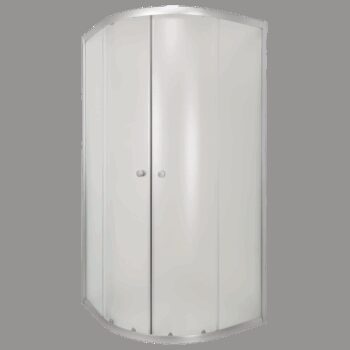 INVENA - Sprchovací kút štvrťkruh VITORIA, profil: satin, sklo frosted 80x80cm AK-49-186-O