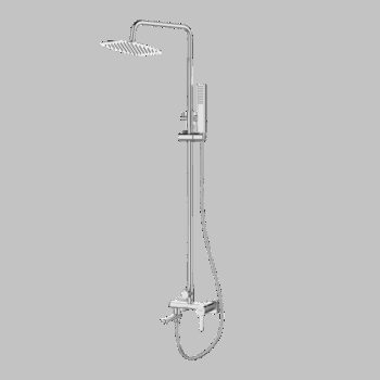 INVENA - Sprchový stĺp GLAMOUR TREND s batériou, chróm AU-05-B01-V