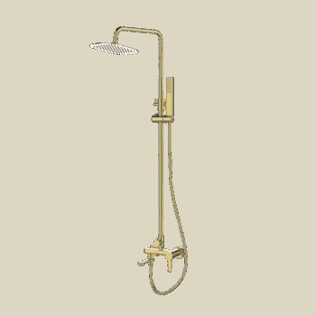 INVENA - Sprchový stĺp GLAMOUR TREND s batériou, zlato AU-05-B09-V