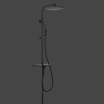 INVENA - Sprchový stĺp SVART BASIC, čierna AU-85-D04-X